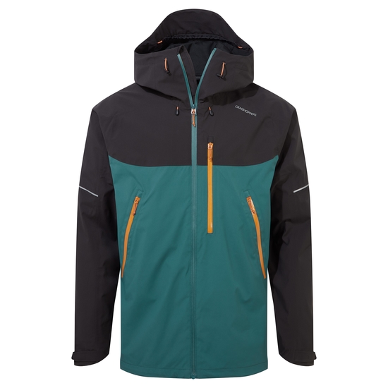 Men's Waterproof Dynamic Jacket | Black Pepper / Sacramento Green