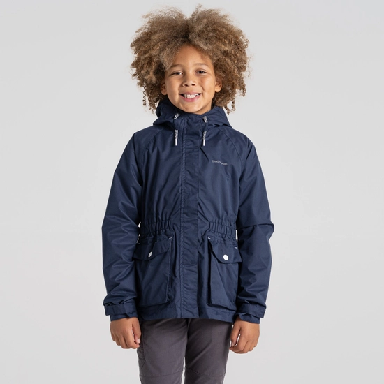 Kid's Brittany Waterproof Jacket | Blue Navy