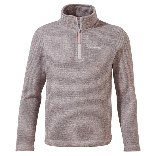 Kids' Shiloh Half Zip Fleece | Pink Clay Marl