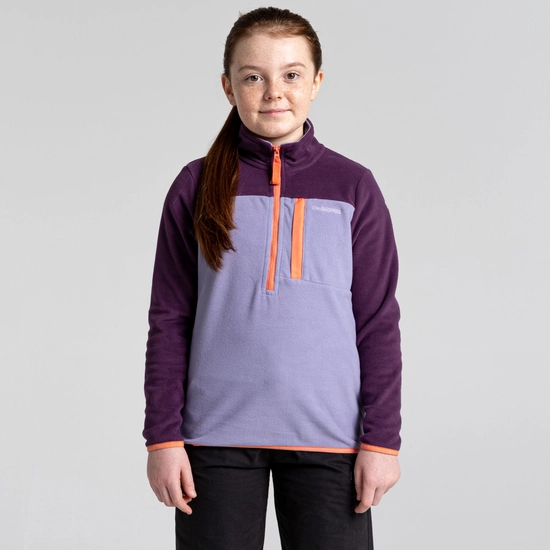 Kid's Tama Half Zip Fleece | Damson / Purple Haze