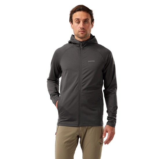 Men's HeiQ Viroblock Hooded Jacket | Charcoal Marl