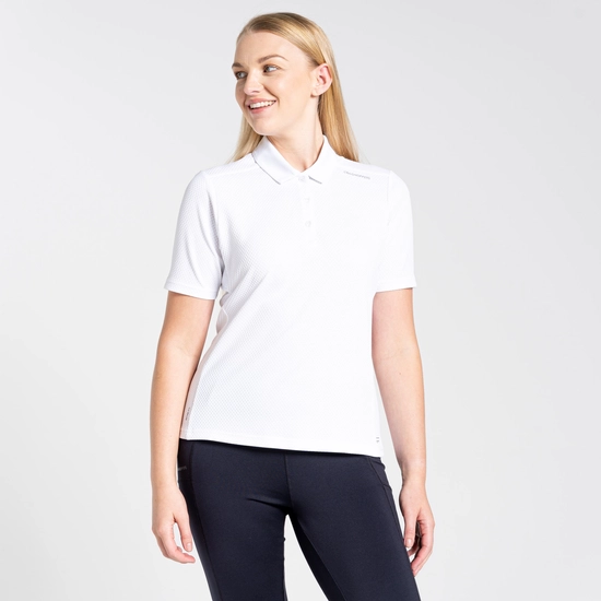 Women's Nosilife Short Sleeved Polo | White
