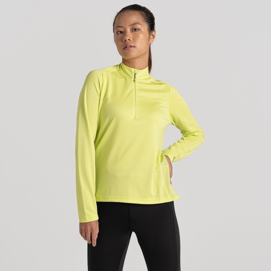 Women's Dynamic Pro Half Zip T-Shirt | Key Lime
