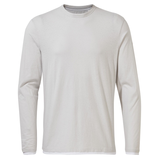 Men's Nosibotanical Coulter Long Sleeved T-Shirt | Silver Cloud