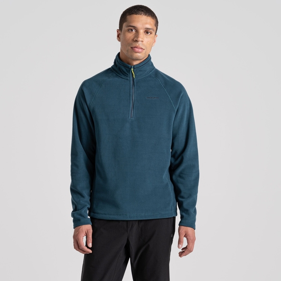 Men's Corey Half Zip Fleece | Dark Aegean Blue
