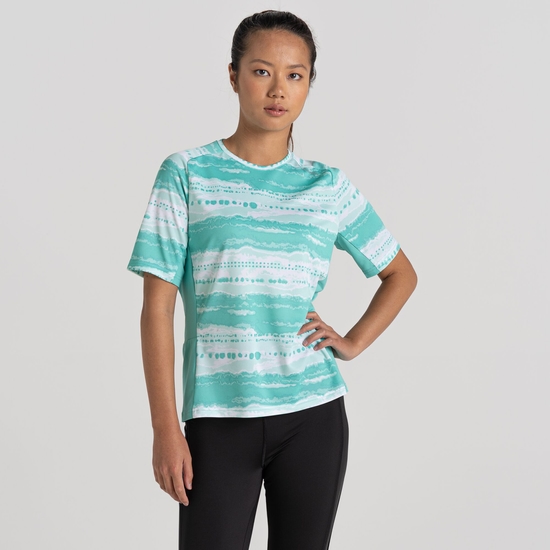 Women's Dynamic Pro Short Sleeve T-Shirt | Ocean Green Print