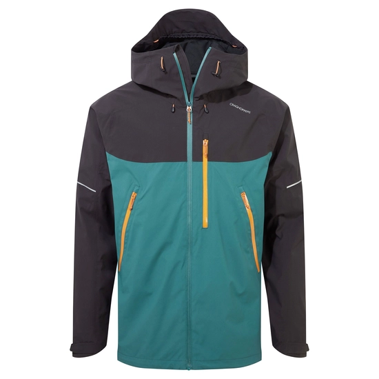 Men's Waterproof Dynamic Jacket | Black Pepper / Sacramento Green