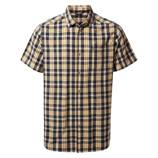 Jose Short Sleeved Shirt | Steel Blue Check
