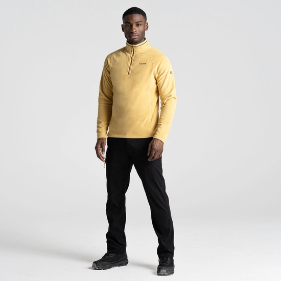Men's Corey Half Zip Fleece | Pale Ochre