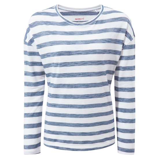 Women's Nosilife Cora Long Sleeved Top | Yale Blue Stripe