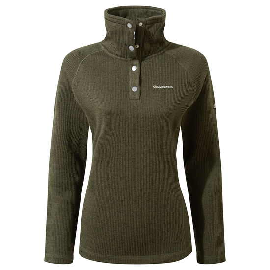 Women's Janeal Half Zip Fleece | Woodland green marl