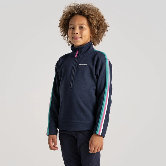 Kid's Rey Half Zip Fleece | Blue Navy