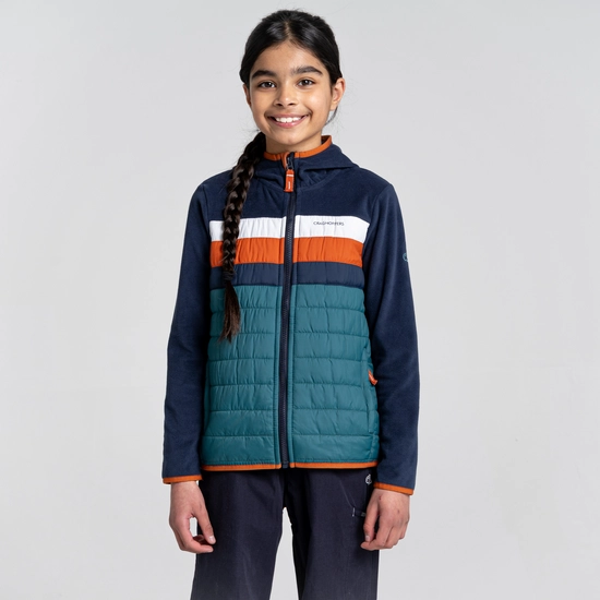Kid's Brady Hybrid Jacket | Blue Navy / Sacramento Green