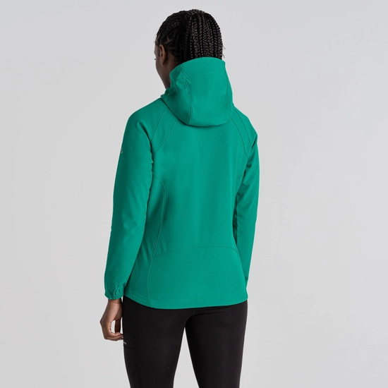 Women's Karina Softshell Hooded Jacket | Mystic Green