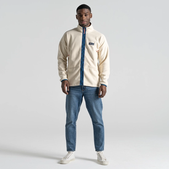 Haskin Full Zip Fleece | Ecru