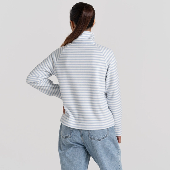 Women's Melina Half Zip Fleece | Autumn Mist Stripe