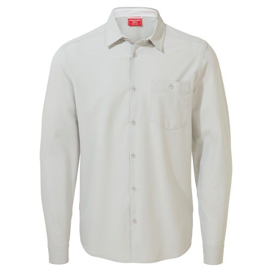 Men's Nosilife Hedley Long Sleeved Shirt | Silver Cloud