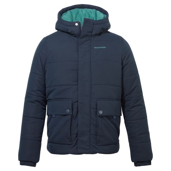 Kid's Maro Insulated Hooded Jacket | Blue Navy