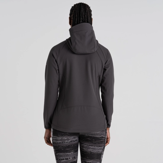 Women's Karina Softshell Hooded Jacket | Charcoal