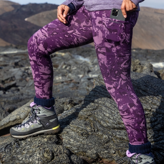 Women's Kiwi Thermal Legging?s Damson Print