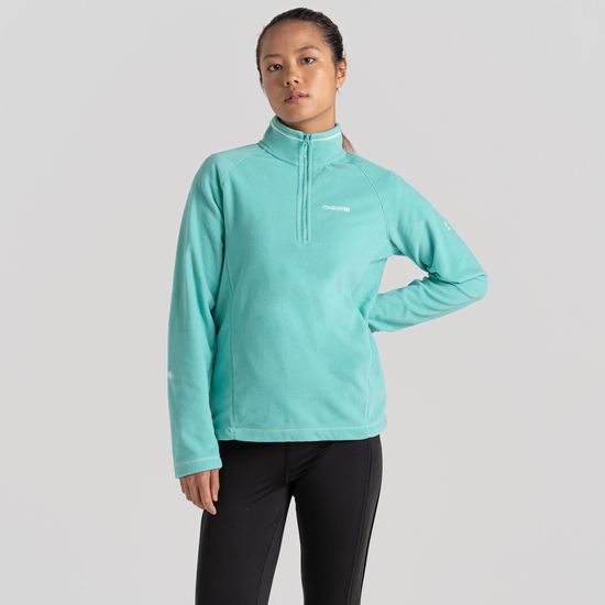 Women's Miska Half Zip Fleece | Ocean Green