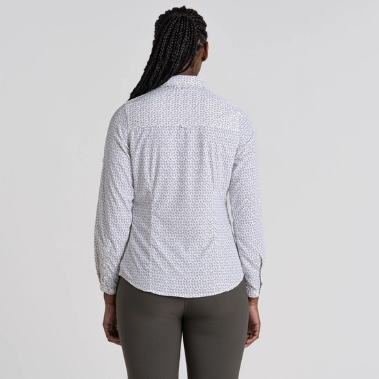 Women's NosiLife Gisele Long Sleeved Shirt | Soft Moss Print