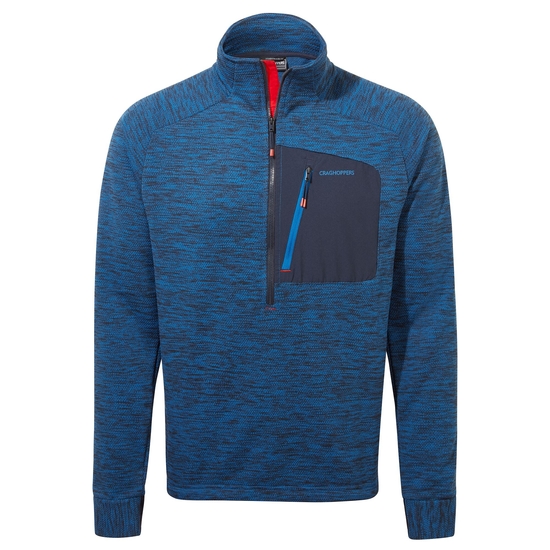 Men's Tarbert Half Zip Fleece | Picotee Blue