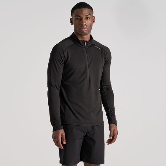 Men's Dynamic Pro Half Zip Tee | Black