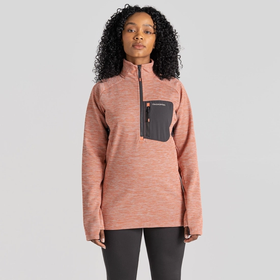 Women's Trina Half Zip Fleece | Fusion Coral