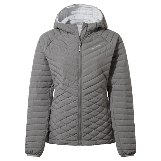 Women's Insulated ExpoLite Hooded Jacket | Soft Grey Marl