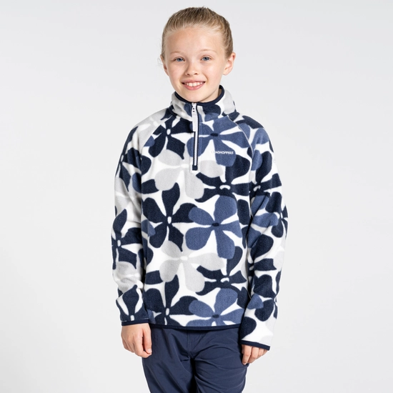 Kids' Gabriel Half Zip Fleece | Blue Navy Print