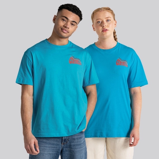 Crosby Short Sleeved T-Shirt | Scuba Blue Bubble FB