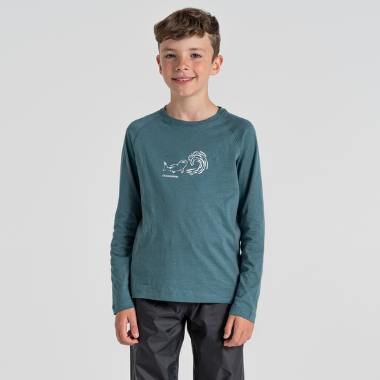 Kid's Bates Long Sleeved T-Shirt | Sacramento Green Whaleshark