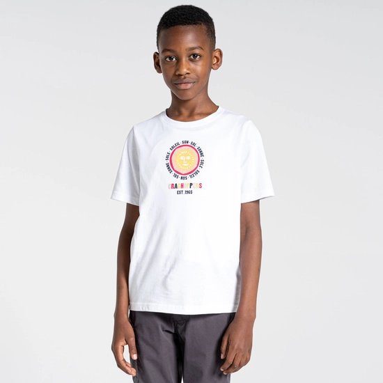 Kid's Tate Short Sleeved T-Shirt | Optic White Sun