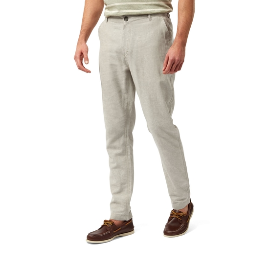 Men's NosiBotanical Kier Trouser | Parchment Marl