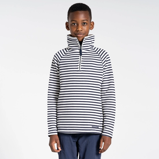 Kids's Manuela Half Zip | Blue Navy Stripe
