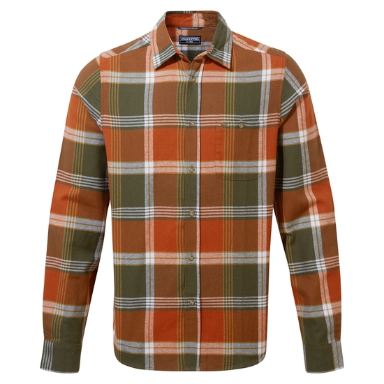 Men's Thornhill Long Sleeved Shirt | Potters Clay Check