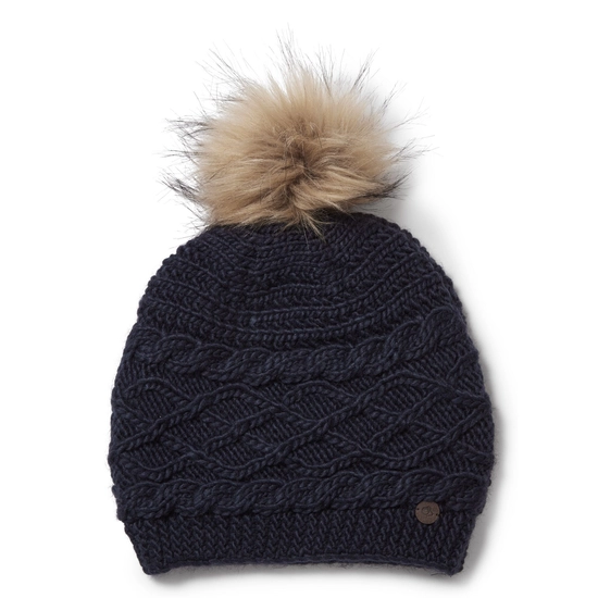 Women's Shanea Bobble Hat | Blue Navy