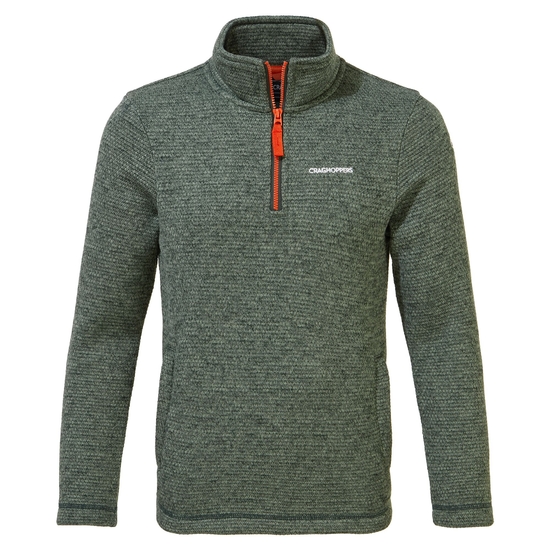 Kids' Shiloh Half Zip Fleece | Spruce Green Marl