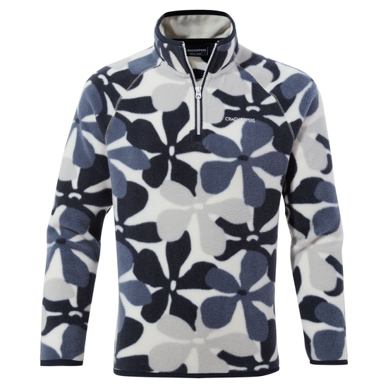 Kids' Gabriel Half Zip Fleece | Blue Navy Print