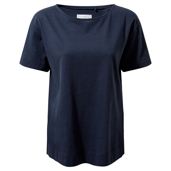 Women's NosiBotanical Salma Short Sleeved Top | Blue Navy