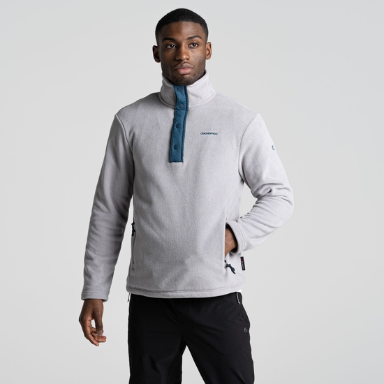 Men's Polartec Argo Half Zip Fleece | Soft Grey Marl