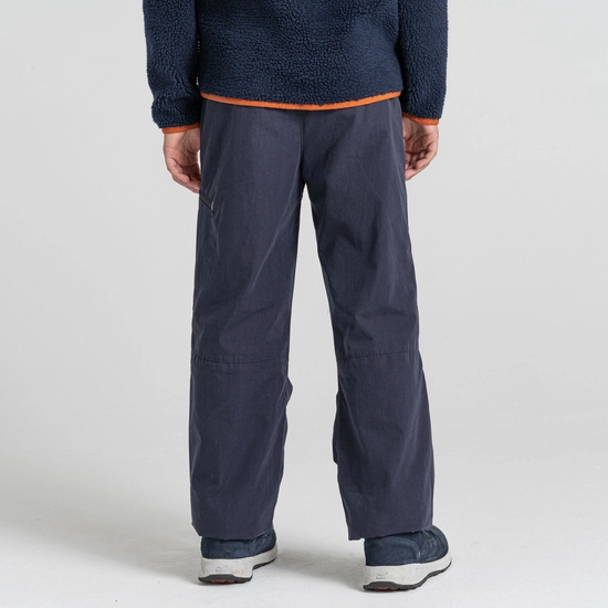 Kid's Winter Lined Kiwi Cargo Trousers | Dark Navy