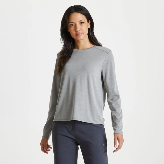 First Layer Long Sleeved T-Shirt | Soft Grey Marl
