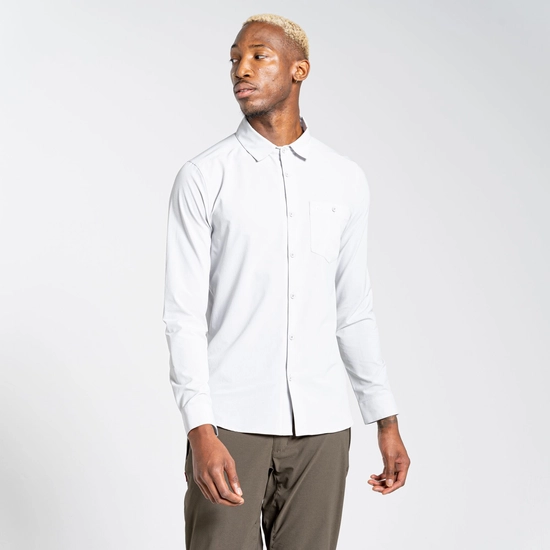 Men's Nosilife Hedley Long Sleeved Shirt | Silver Cloud