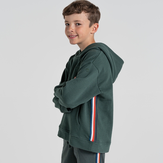 Kid's Nosilife Baylor Hooded Top | Spruce Green