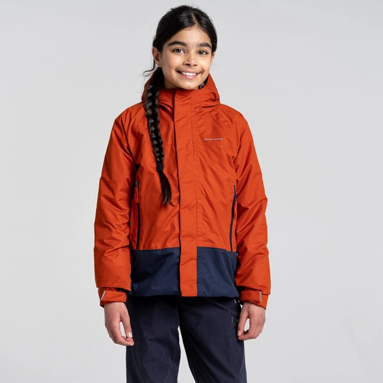 Kid's Harue Insulated Jacket | Potters Clay / Blue Navy