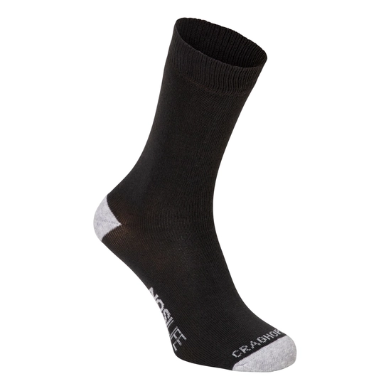 Men's Nosilife Travel Twin Pack Socks | Charcoal / Soft Grey Marl