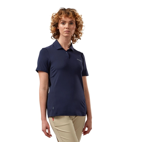 Women's Nosilife Pro Short Sleeved Polo | Blue Navy