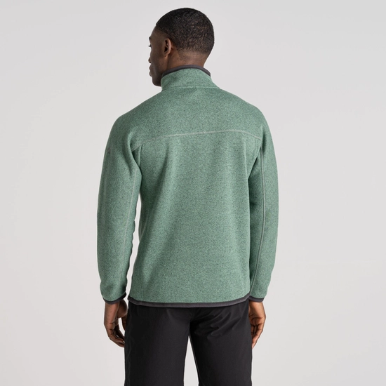 Men's Torney Half Zip Fleece | Sea Green Marl
